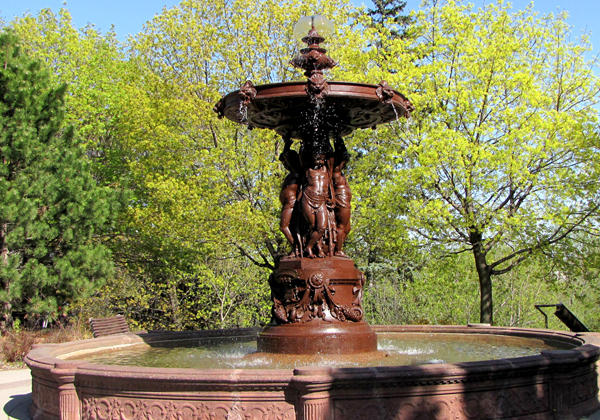 A water fountain at Strathcona Park.