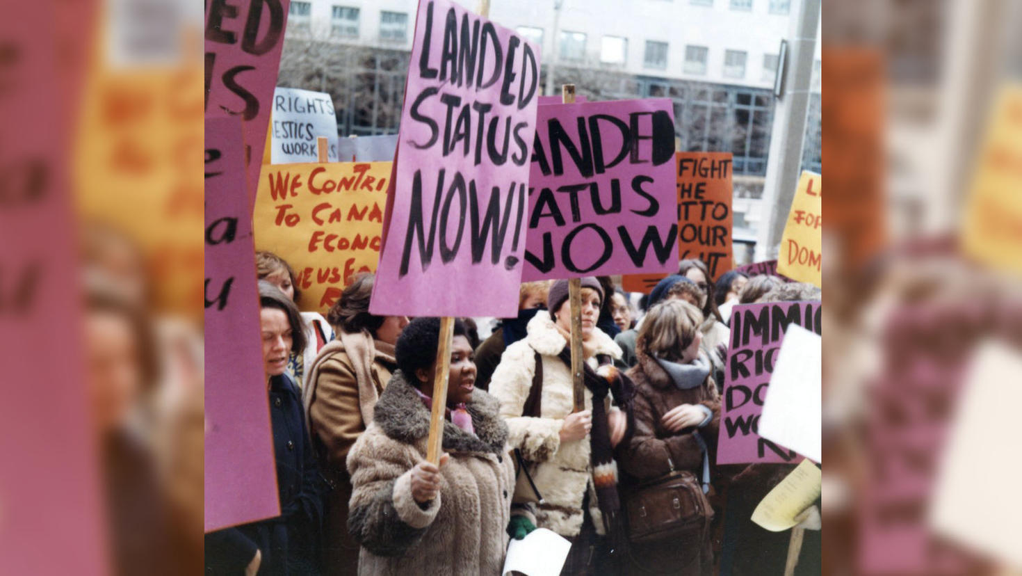 Photograph of activists and domestic workers