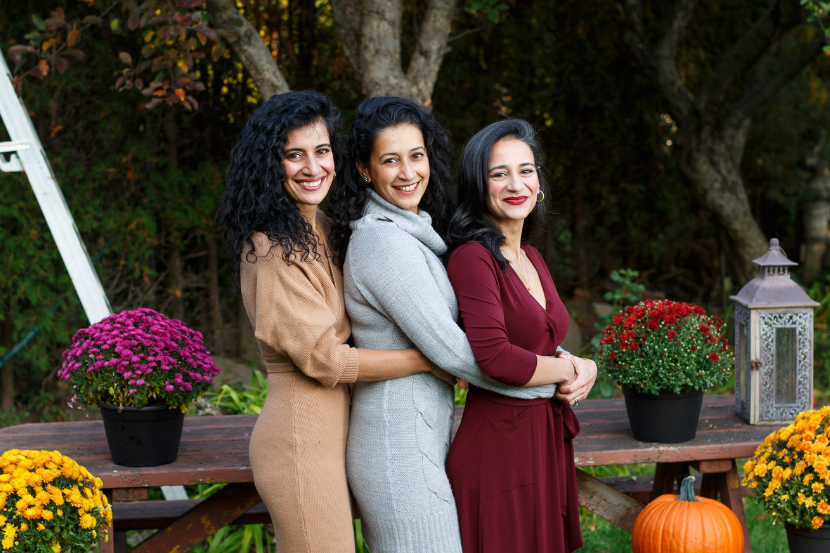 The Saeed sisters holding eachother