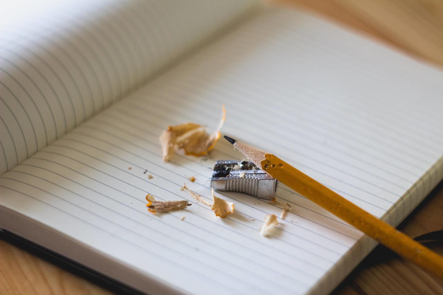 Crayon à papier sur un cahier