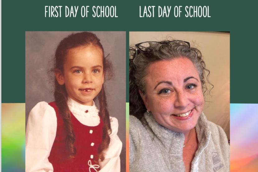 Photos du premier et du dernier jour d'école de Leisa Niemi