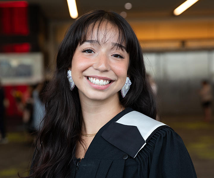 Ieronhenehtha Lazore, bachelor in communications, at convocation 2024