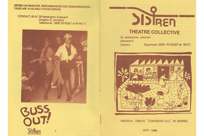 Sistren Theatre Collective, brochure d'information (vers les années 1980) Archives et collections spéciales, Université d'Ottawa, 10-094-S2-SS3-F11