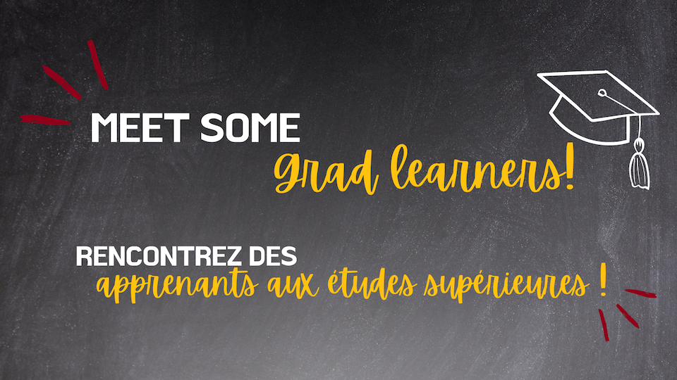 Un graphique qui dit : 'Rencontrez quelques apprenants aux d’études supérieures'