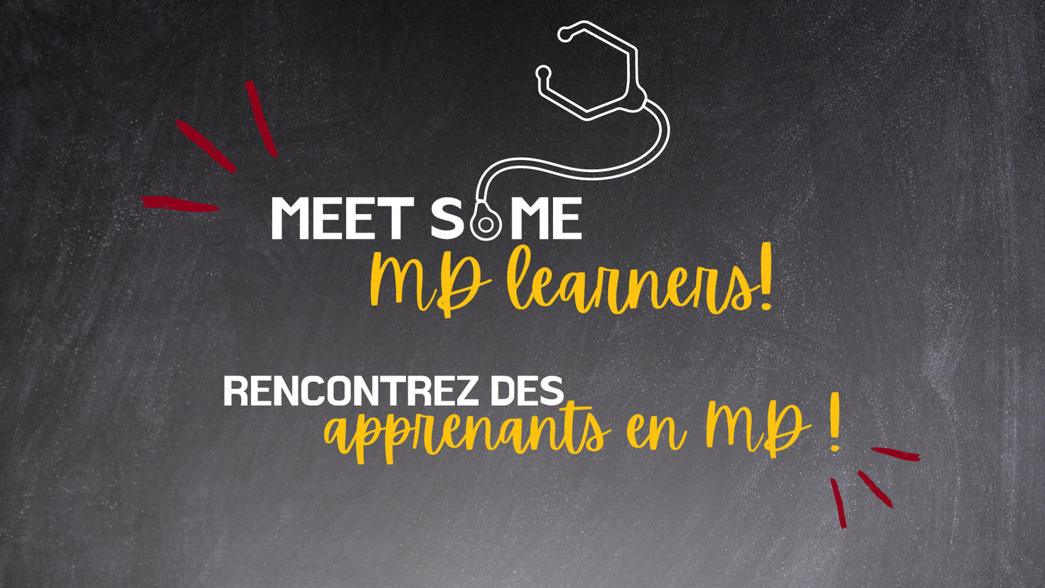 A graphic that say says, "Meet some MD learners"