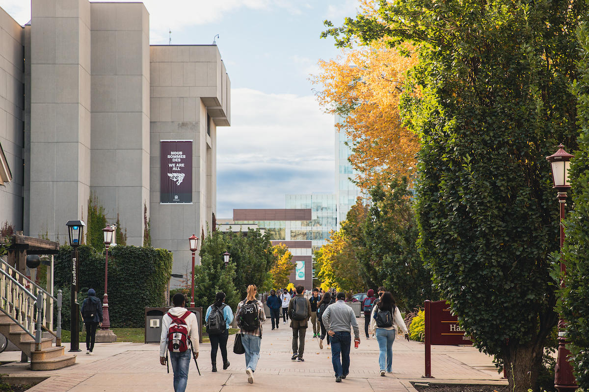 Students on campus