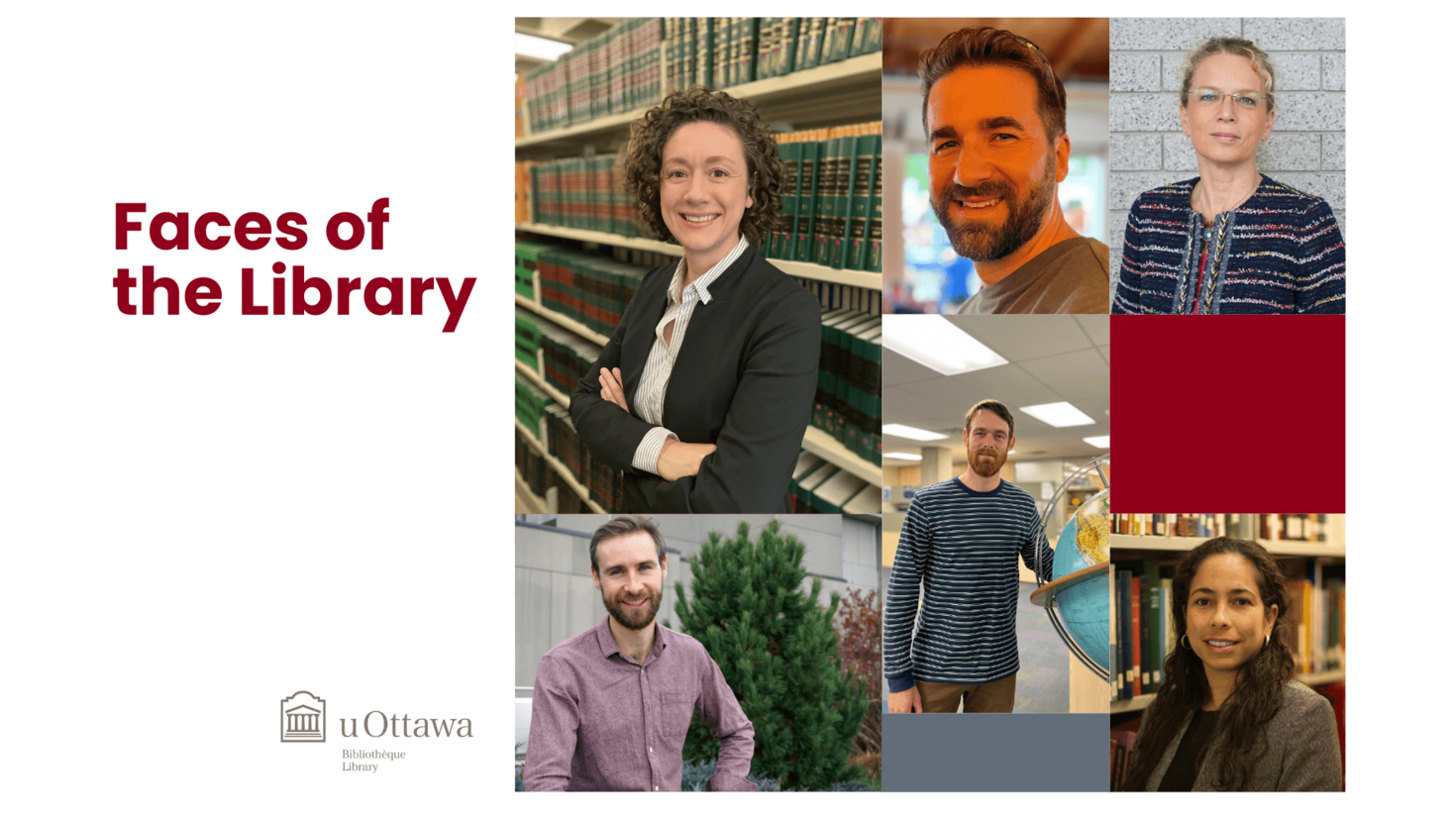 From left to right : Photo of Emily Da Silva, Peter Farell, René Duplain, Hugo Crites, Danielle Michaud, Majela Guzman