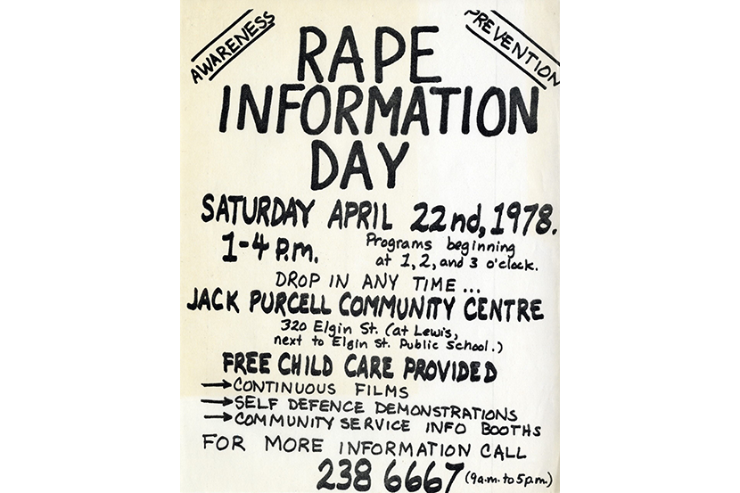 Affiche de la Journée d'information sur le viol