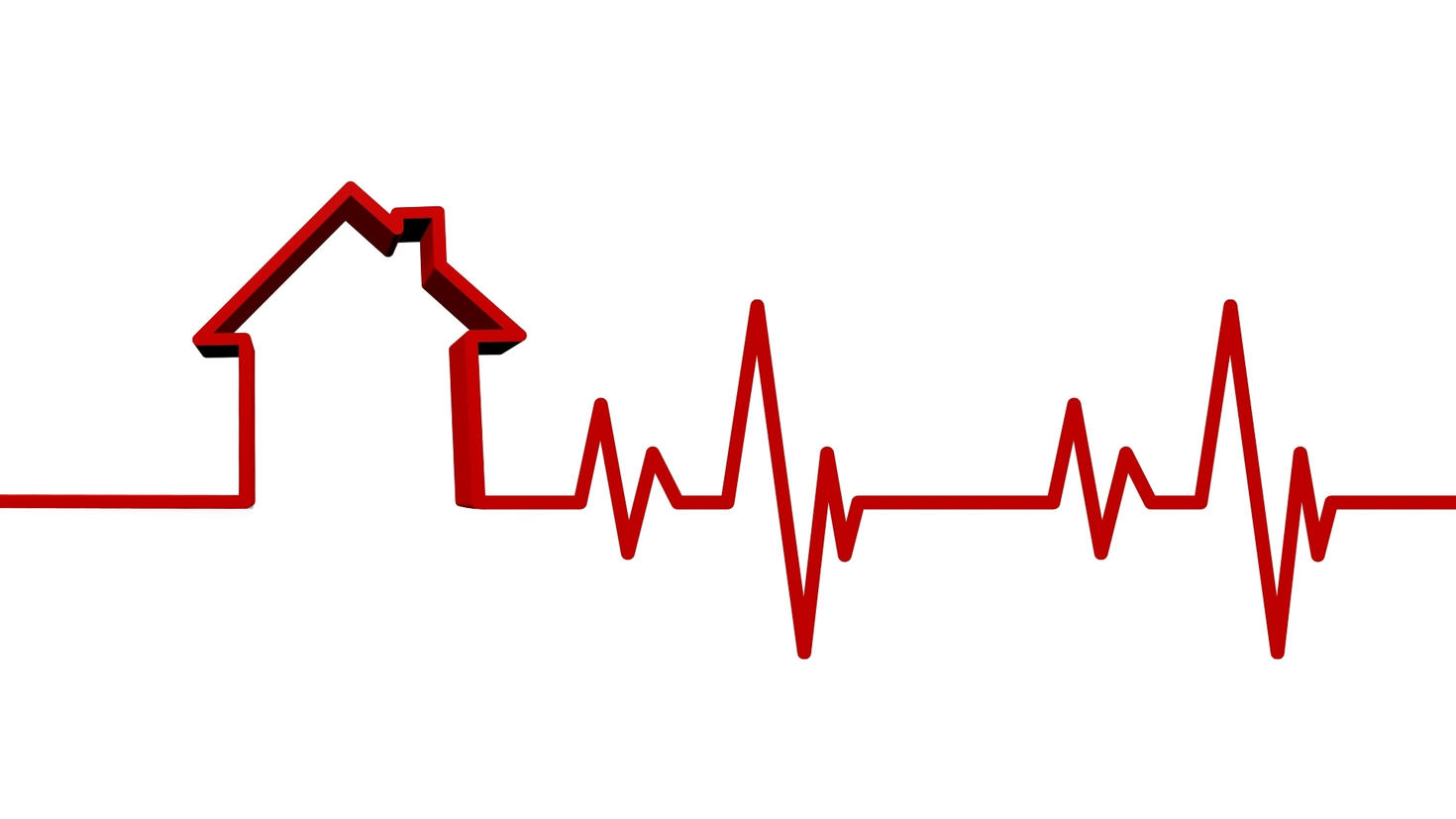 Une maison avec un rythme cardiaque.