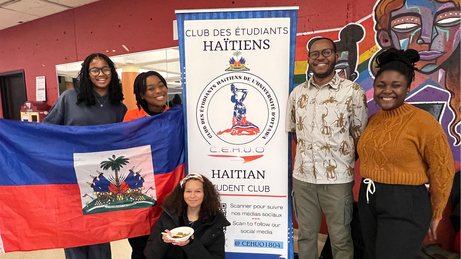 Members of the Haitian student club shared Haitian food as part of Mois de la francophonie events at the Carrefour francophone.