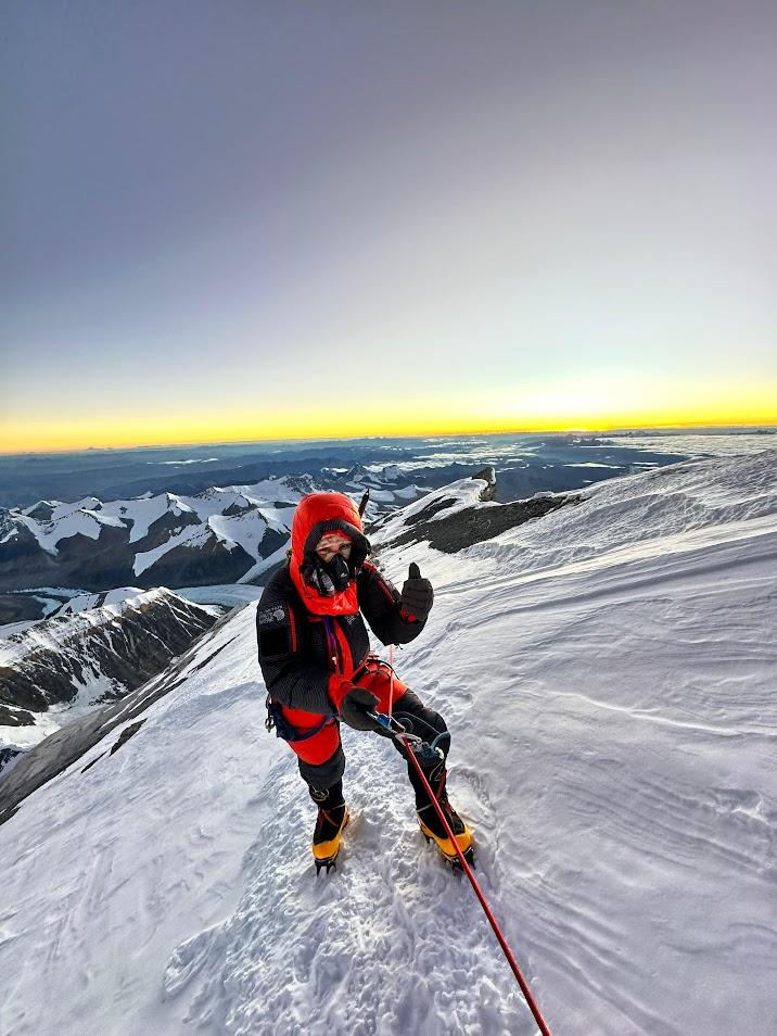 Myra Beaudoin Bertrand climbing Mount Everest