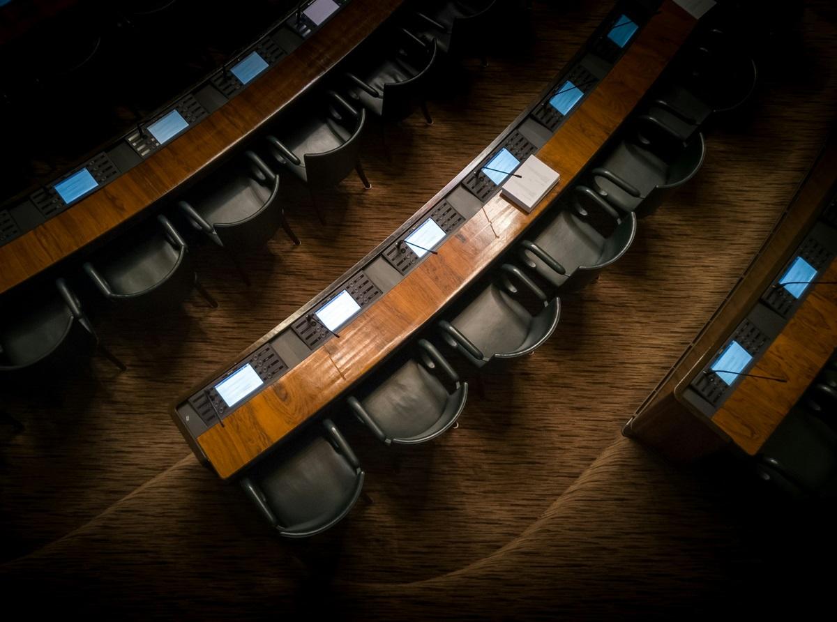 Seats in a government building