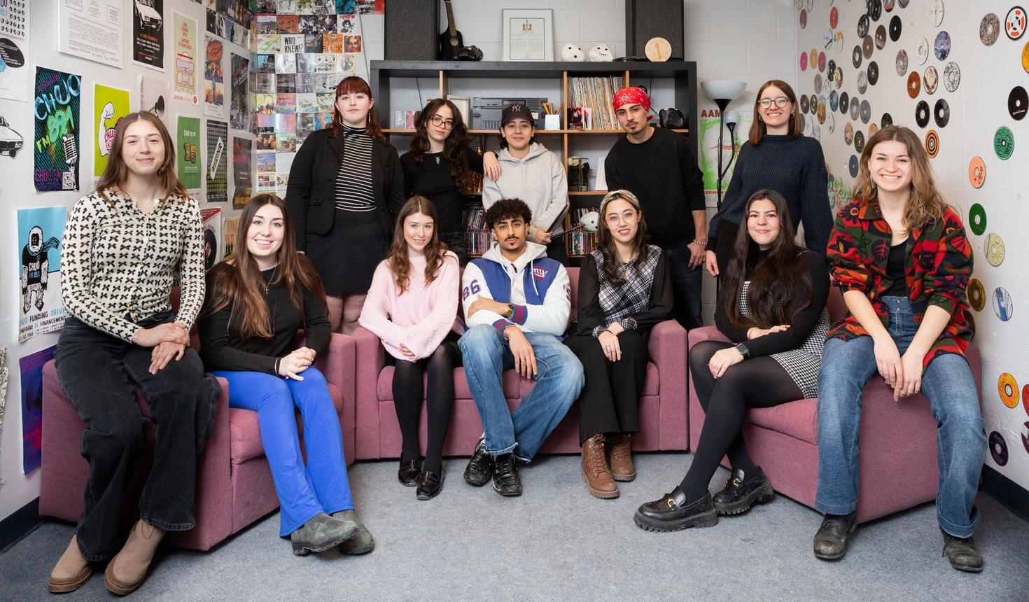 Finalists in the uoTalent contest pose in a group.