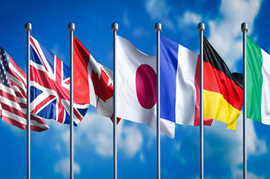 Drapeau de chaque nation G7
