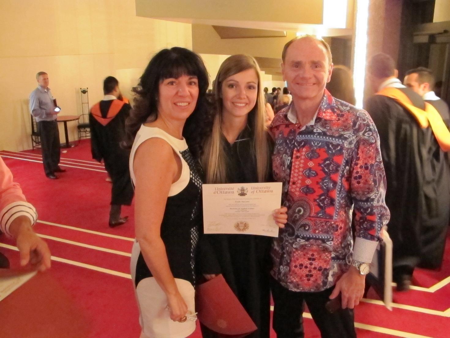 Élodie a obtenu son diplôme en génie civil de l’Université d’Ottawa en 2014. 