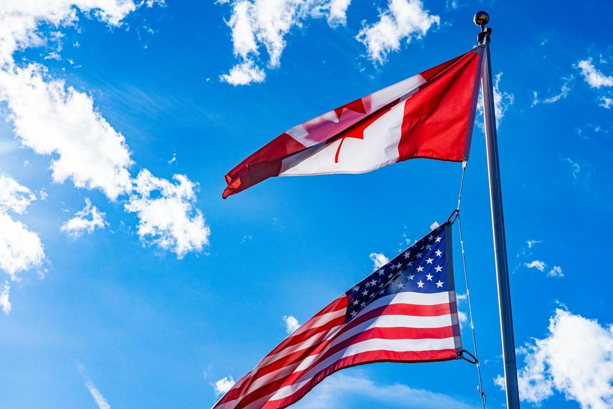 Canada and USA flags