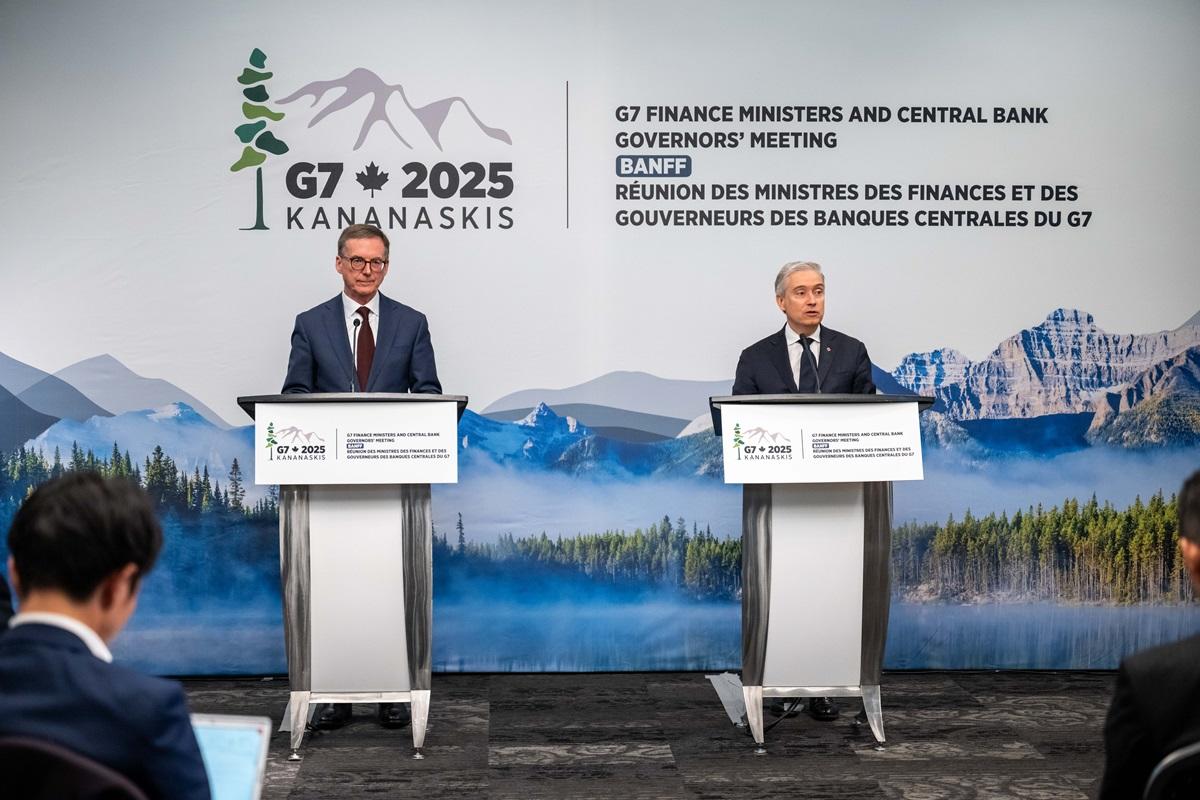 Governor of the Bank of Canada Tiff Macklem and Minister of Finance François-Philippe Champagne at G7 event