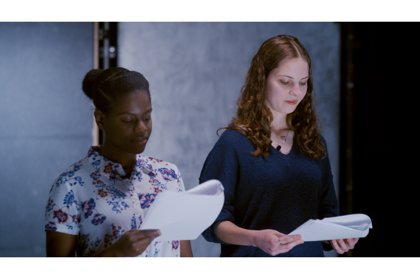 Two students reading