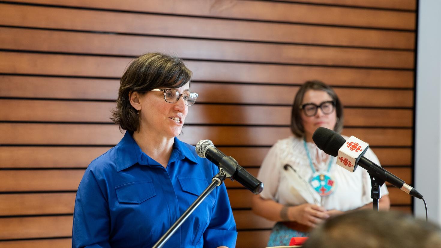 Marie-Eve Sylvestre lors du lancement du Certificat autochtone