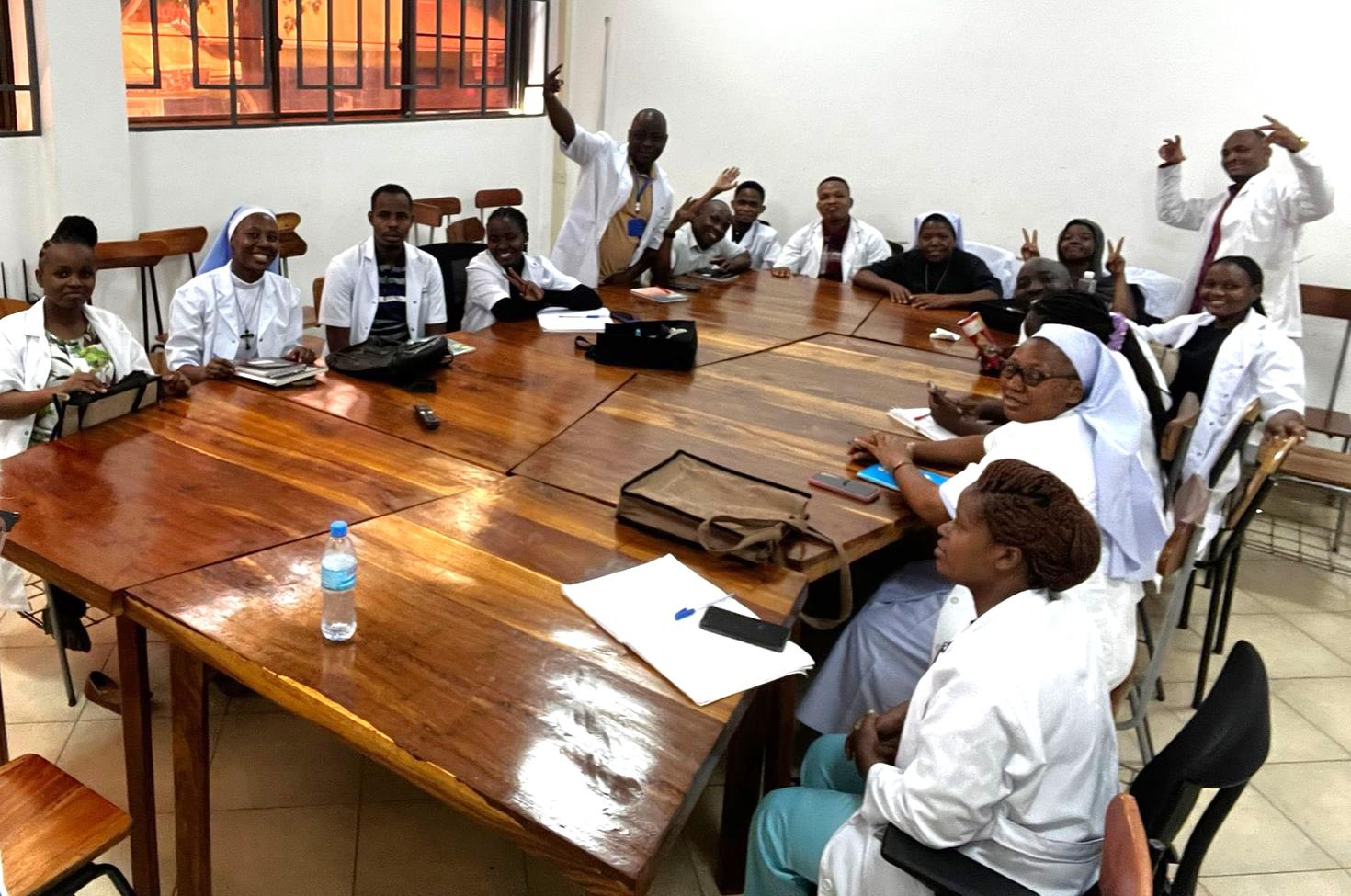 a class full of learners in Tanzania