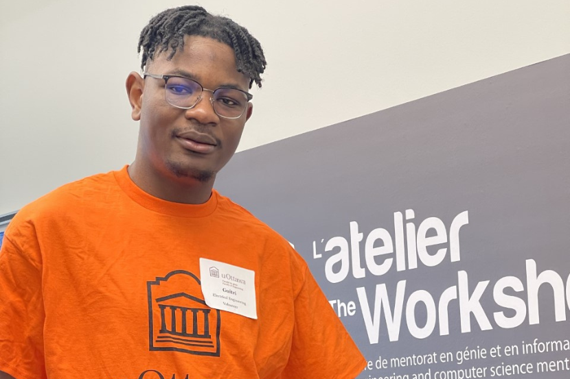 Guitri Ngoune Fouatia au Centre de mentorat.