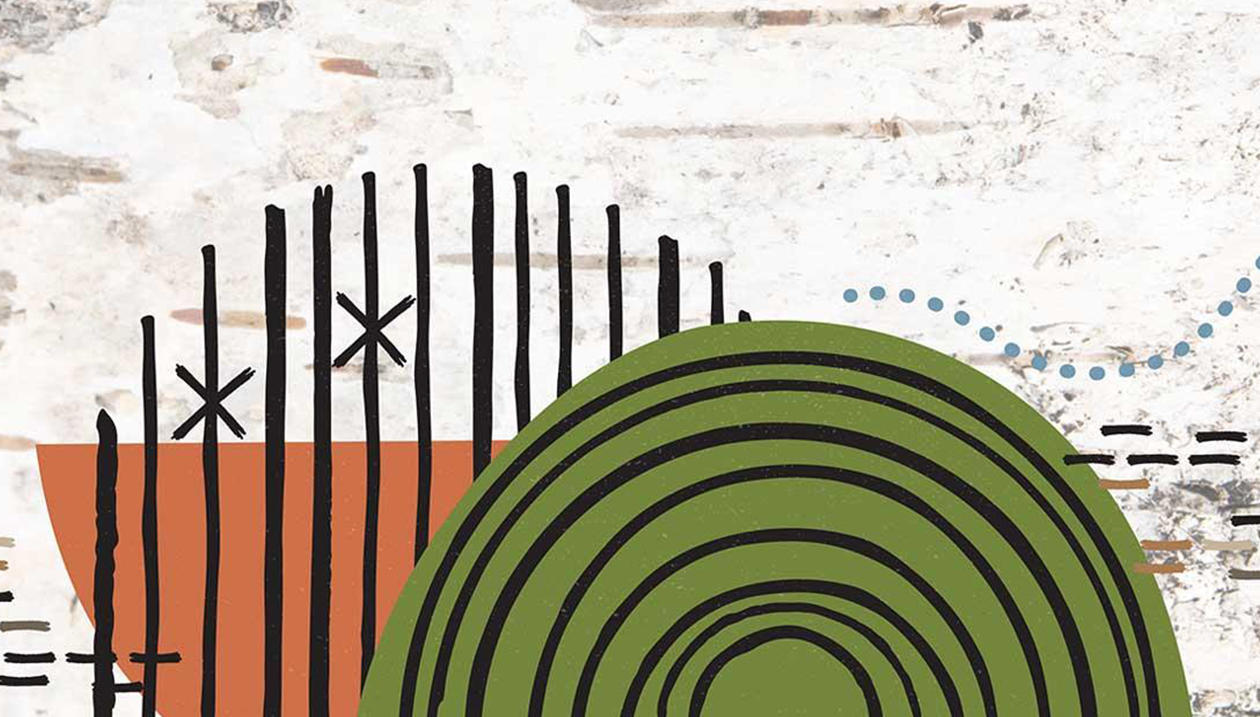 Cover of the “Indigenous Action Plan 2025–2030” with abstract designs in earthy tones on a textured background.
