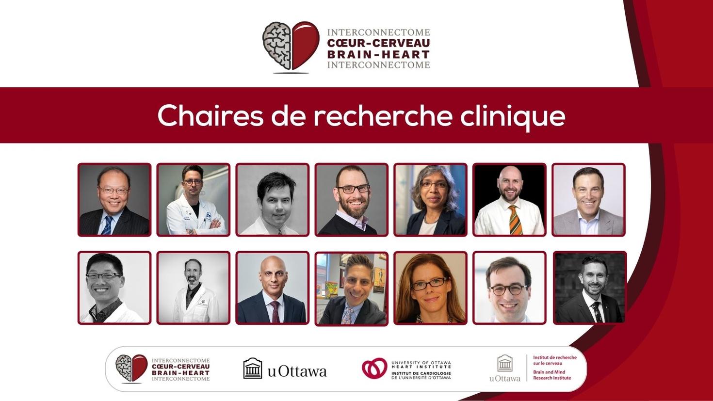 Photos de chaires de recherche clinique.