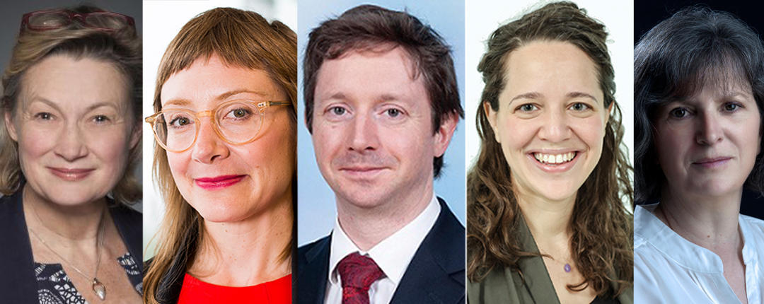 Photo de profile de la gauche vers la droite de Colleen Flood, Kelly Bronson, Paul Daly, Alexandra Mogyoros and Mary Cavanagh.