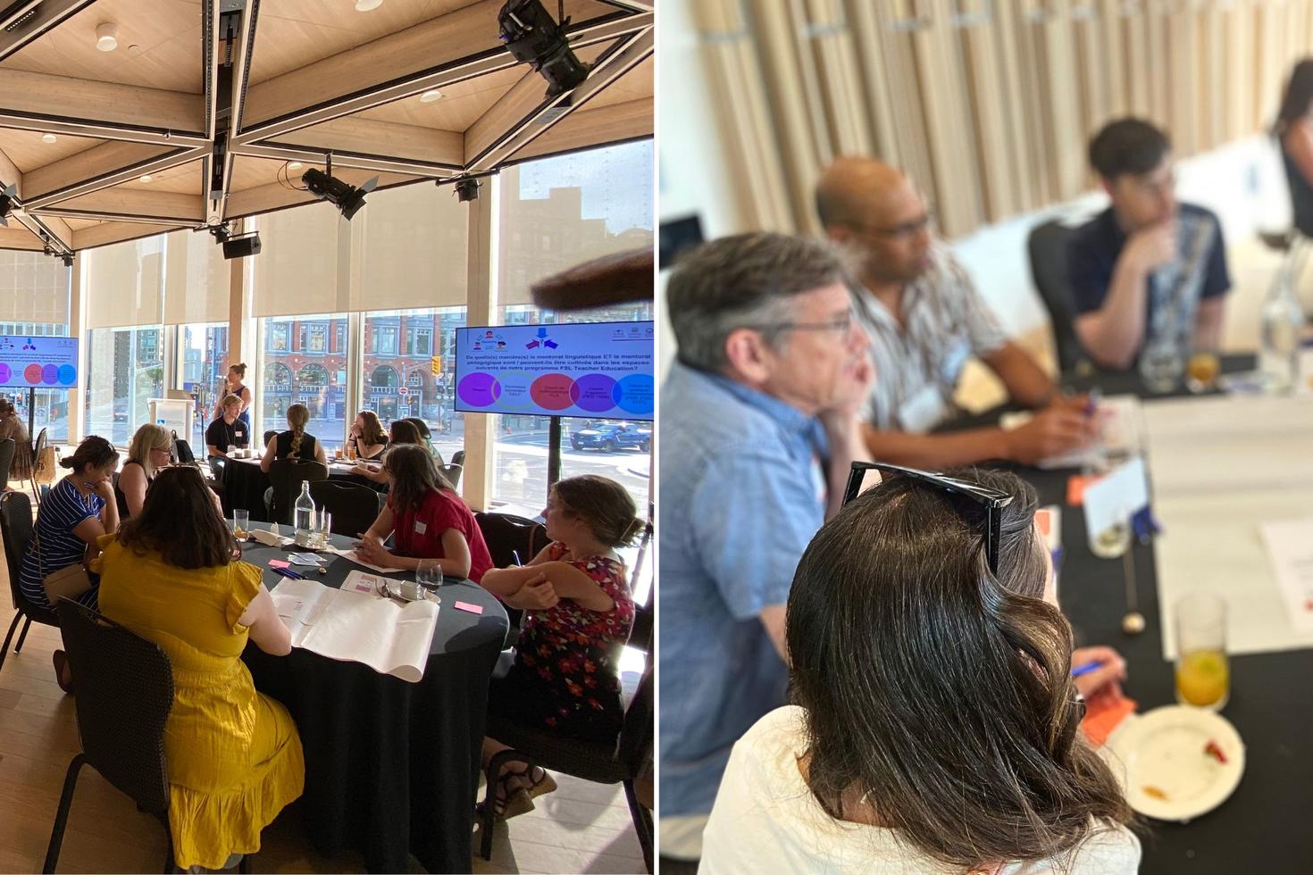 Teachers participating in a working session.