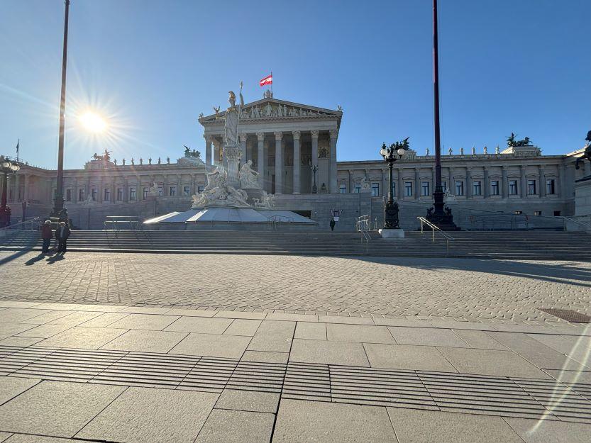 Photo du parlement de Vienne.
