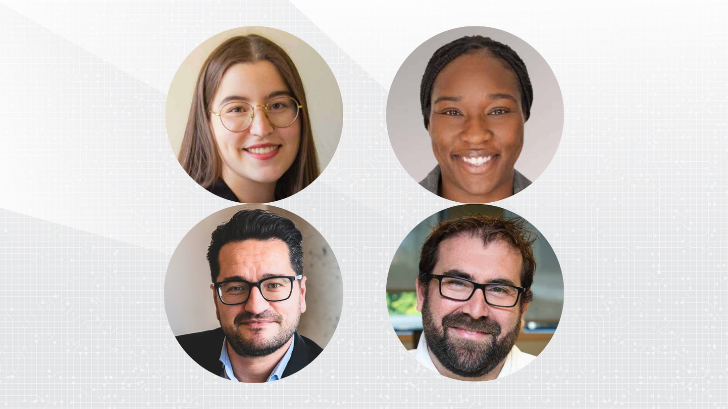 Collage of the 4 Royal Society of Canada prize winners.