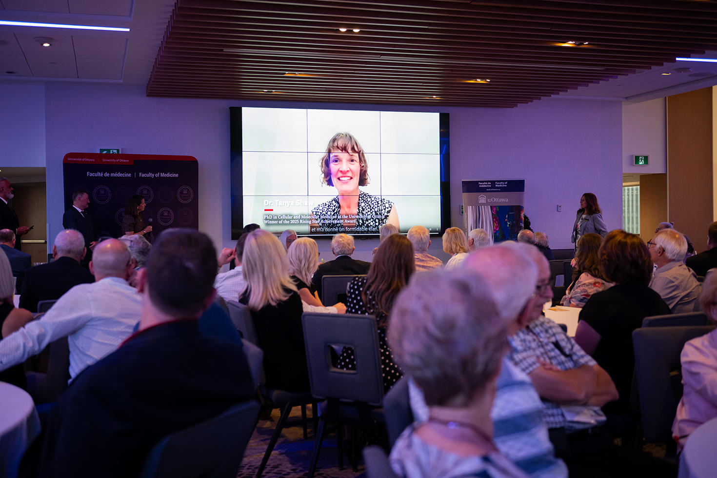 From London, England, where she practices, Dr. Shaw sent a video expressing her gratitude for receiving the Rising Star Achievement Award.