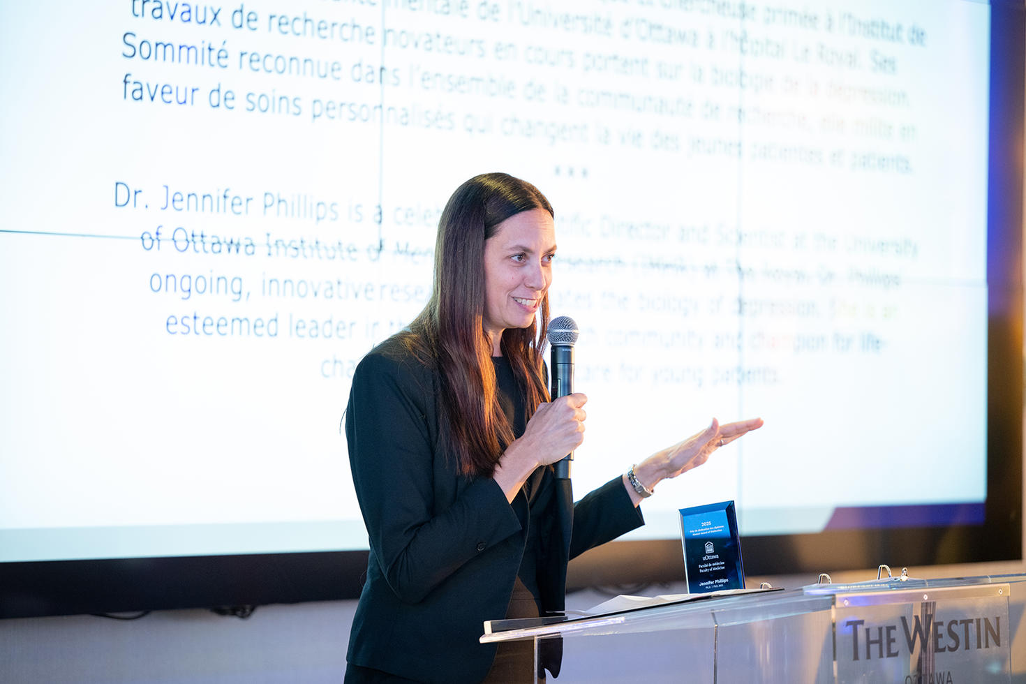 Dr. Phillips received the Exceptional Leadership Award for her pivotal role in mental health research.