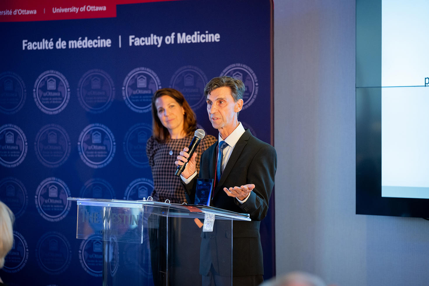 Recipient of the Outstanding Leadership Award, Dr. Dion reflected on his remarkable career marked by the emergence of and fight against the AIDS virus.