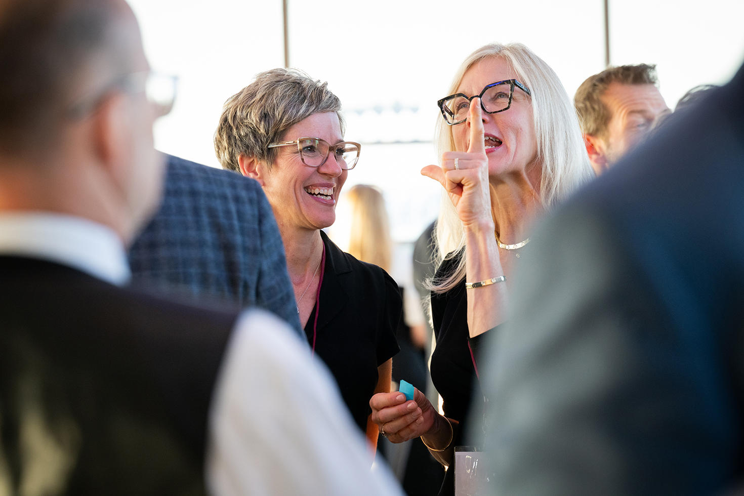 Always the same joy in sharing memories with old classmates.