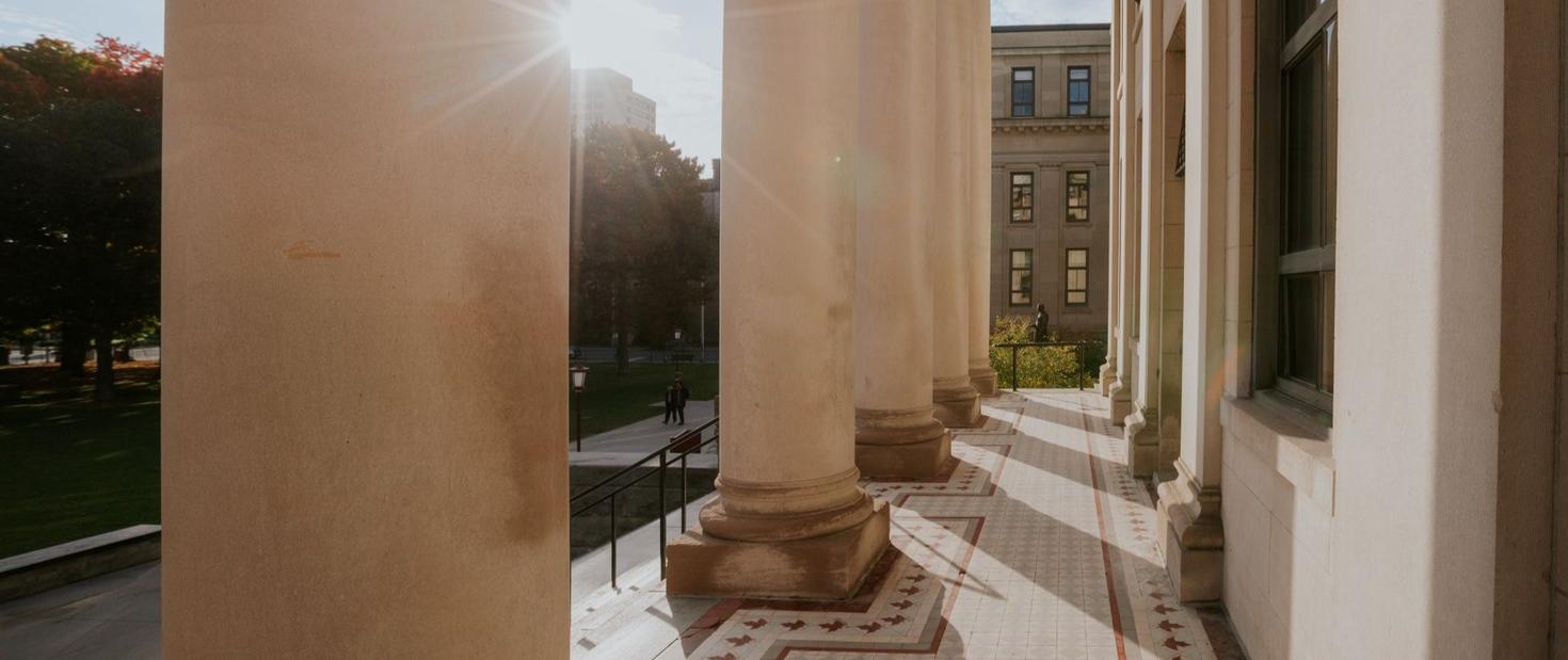 Tabaret Hall pillars