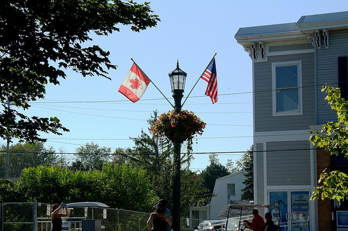 Canada and USA flags