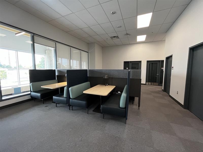 Study booths inside the Lees Campus Library.