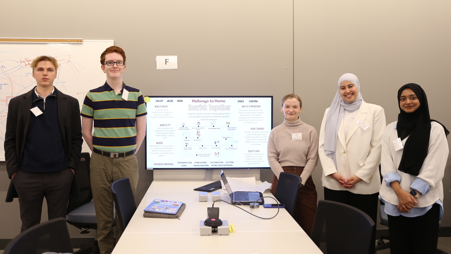 The Hallways to Home team took top marks in the School-based prevention	sub-theme for its school-based prevention solution. Photo: Norane Hassan