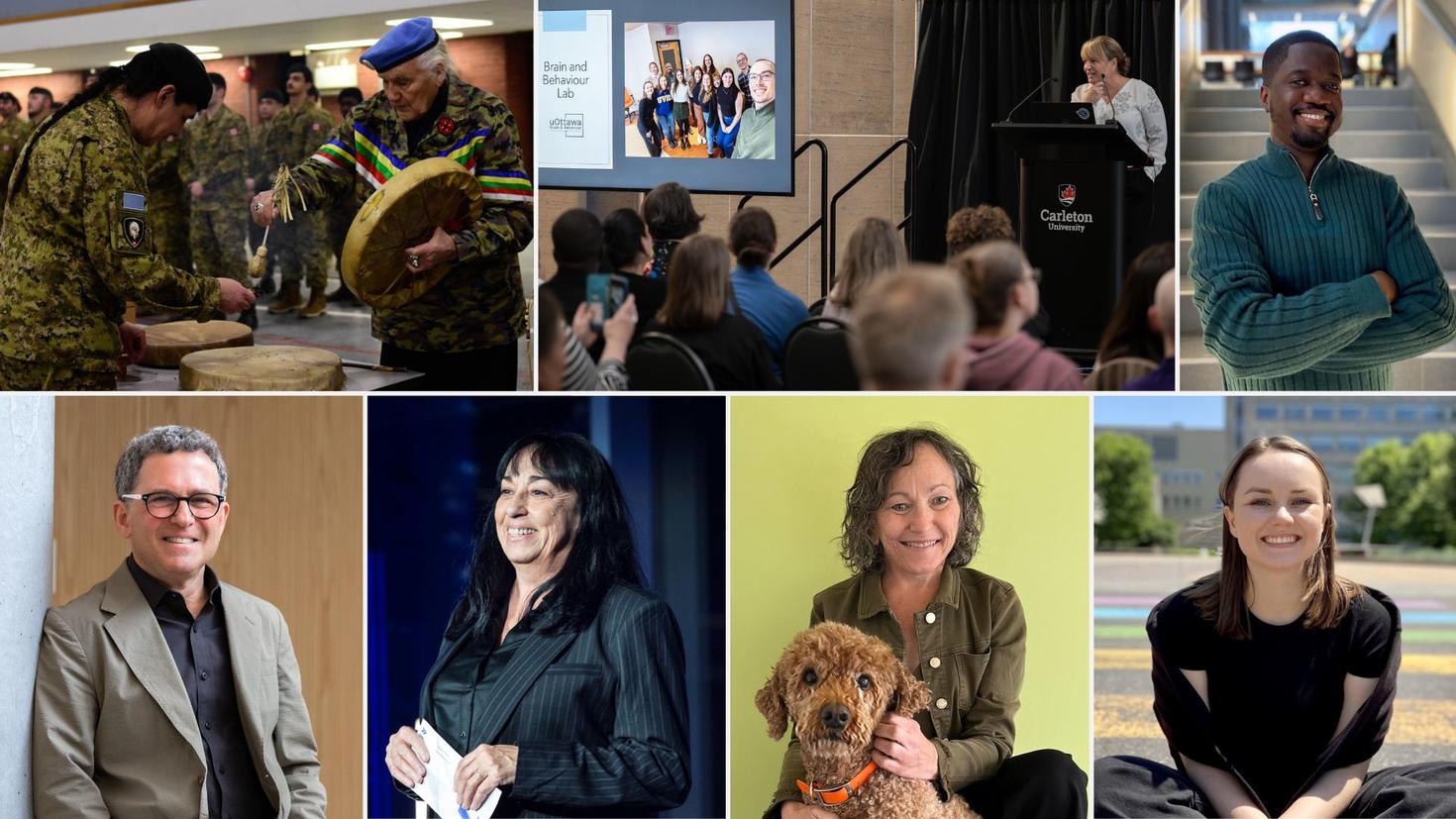 Collage de personnes provenant des articles d'actualité 2025 de la Faculté d'éducation