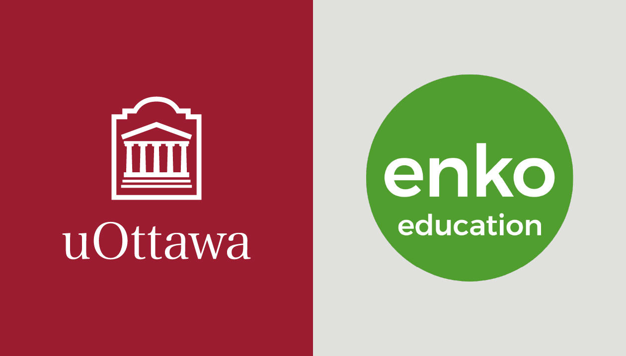 Logo de l'Université d'Ottawa logo et de Enko Education