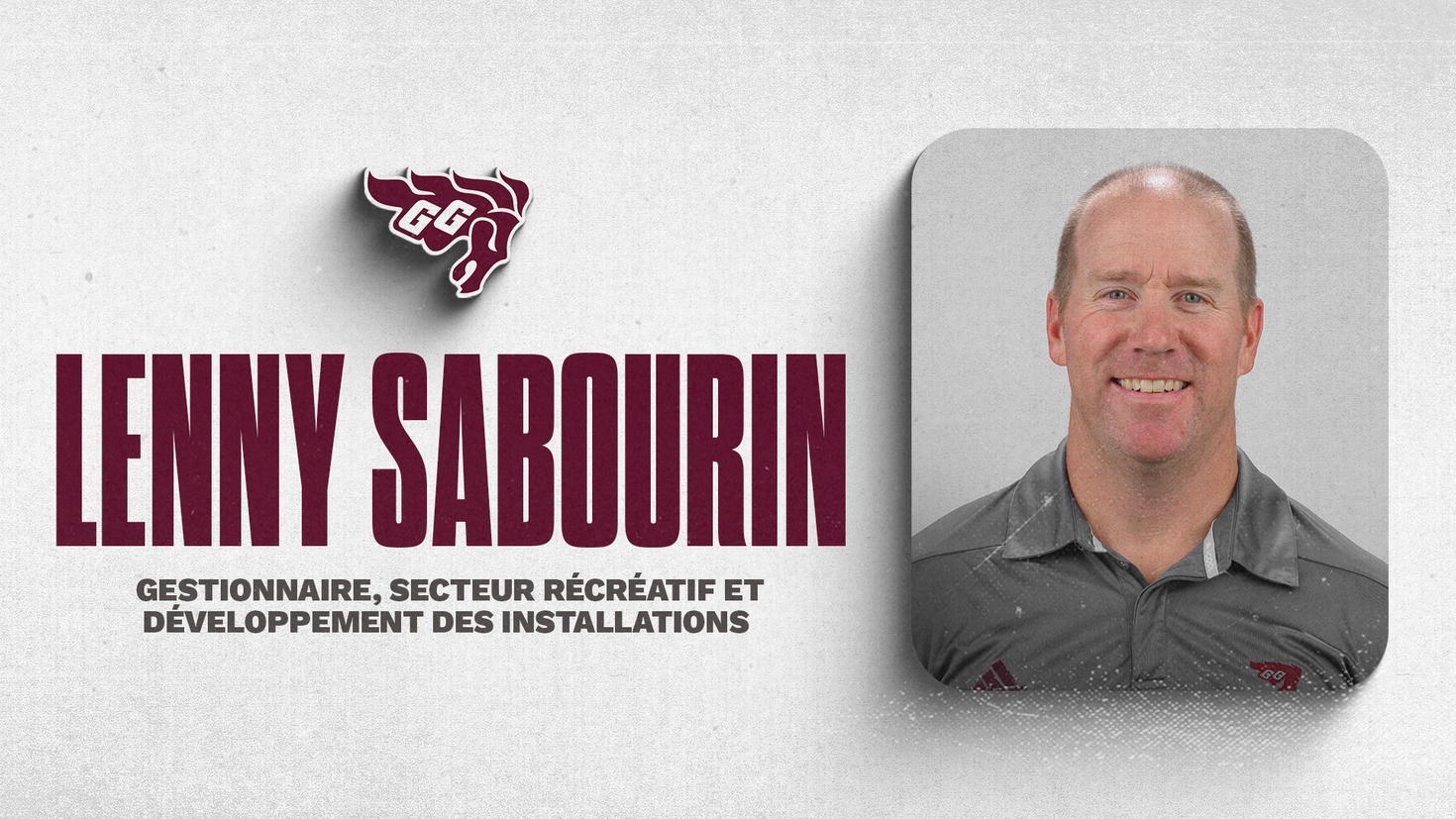 Lenny Sabourin devient gestionnaire, Secteur récréatif et développement des installations