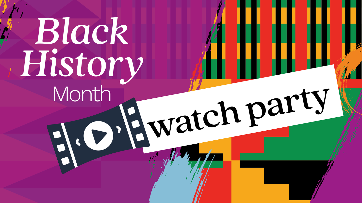 Watch Party for Black History Month and Play logo