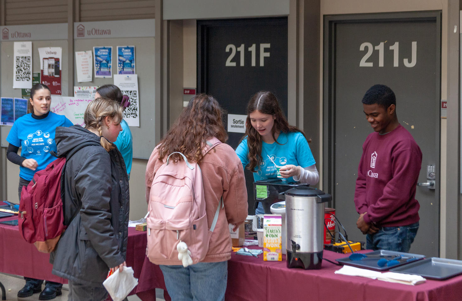 Students preparing some food 