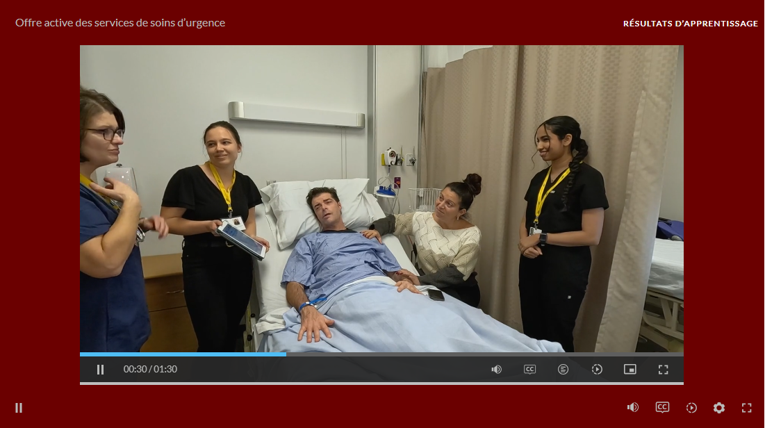 Bannière du module sur l'offre active en français aux urgences