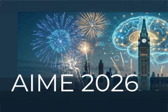 Les mots « AIME 2026 » superposés à une illustration des édifices du Parlement d’Ottawa.
