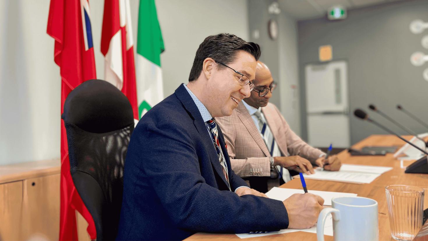 Signing of the agreement