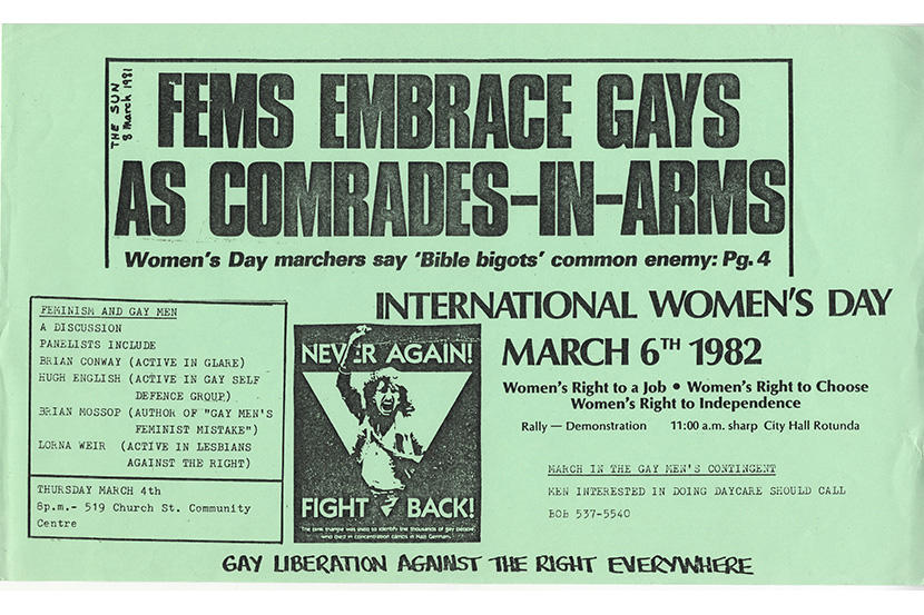 GLARE, tract « Les femmes accueillent les homosexuels comme des compagnons d'armes »