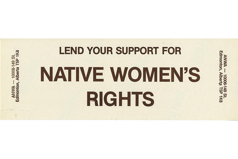 Alberta Native Women’s Association (ANWA) bumper sticker