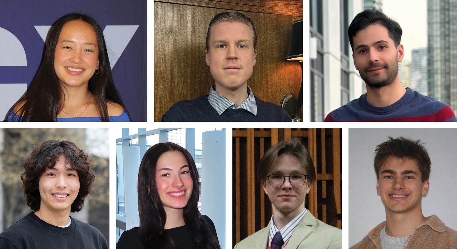 Un montage photo des sept lauréates et lauréats du prix de l'étudiant coopératif de l'année 2025.